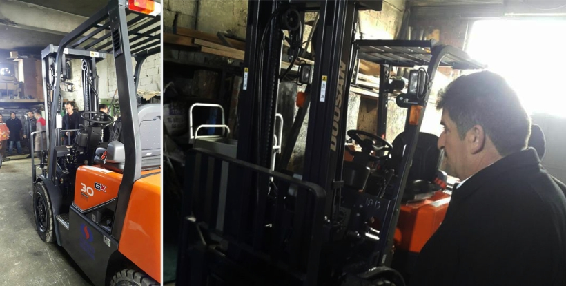 Bu sefer de forklift aldı geldi