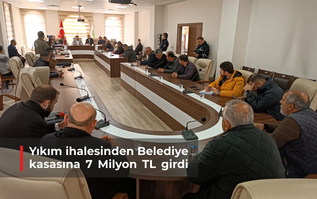 Yıkım ihalesinden Belediye kasasına 7 Milyon TL girdi