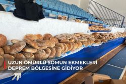 UZUN ÖMÜRLÜ SOMUN EKMEKLERİ DEPREM BÖLGESİNE GİDİYOR