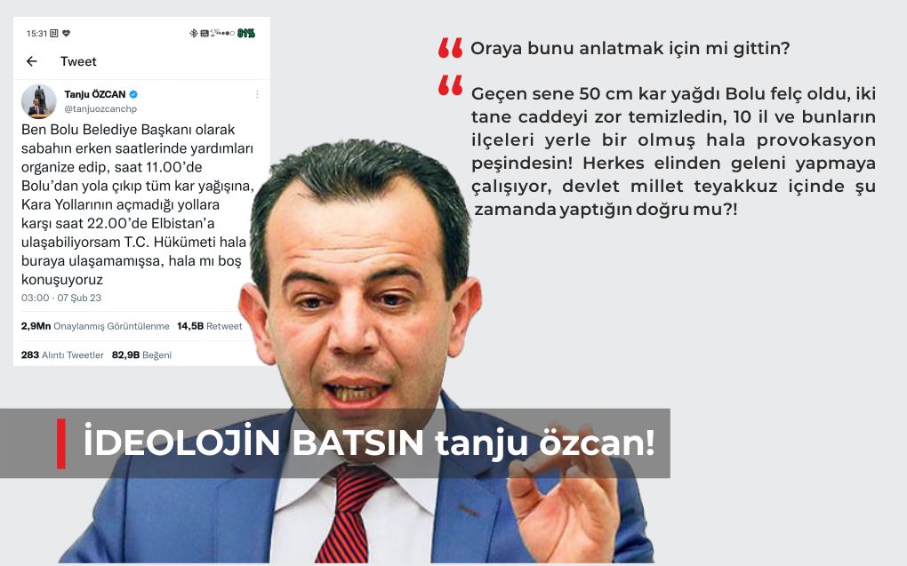 İDEOLOJİN BATSIN tanju özcan!