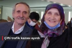 Çifti trafik kazası ayırdı