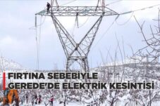 FIRTINA SEBEBİYLE GEREDE’DE ELEKTRİK KESİNTİSİ