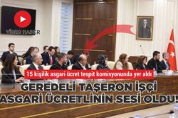 GEREDELİ TAŞERON İŞÇİ ASGARİ ÜCRETLİNİN SESİ OLDU!