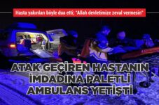 ATAK GEÇİREN HASTANIN İMDADINA PALETLİ AMBULANS YETİŞTİ