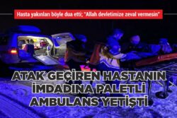 ATAK GEÇİREN HASTANIN İMDADINA PALETLİ AMBULANS YETİŞTİ