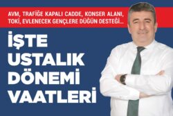 İŞTE USTALIK DÖNEMİ VAATLERİ