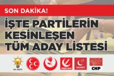 İŞTE PARTİLERİN KESİNLEŞEN TÜM ADAY LİSTESİ